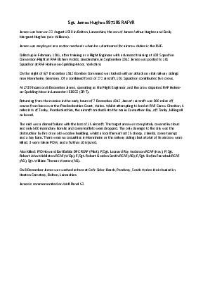 A preview of a PDF biography for Hughes, James